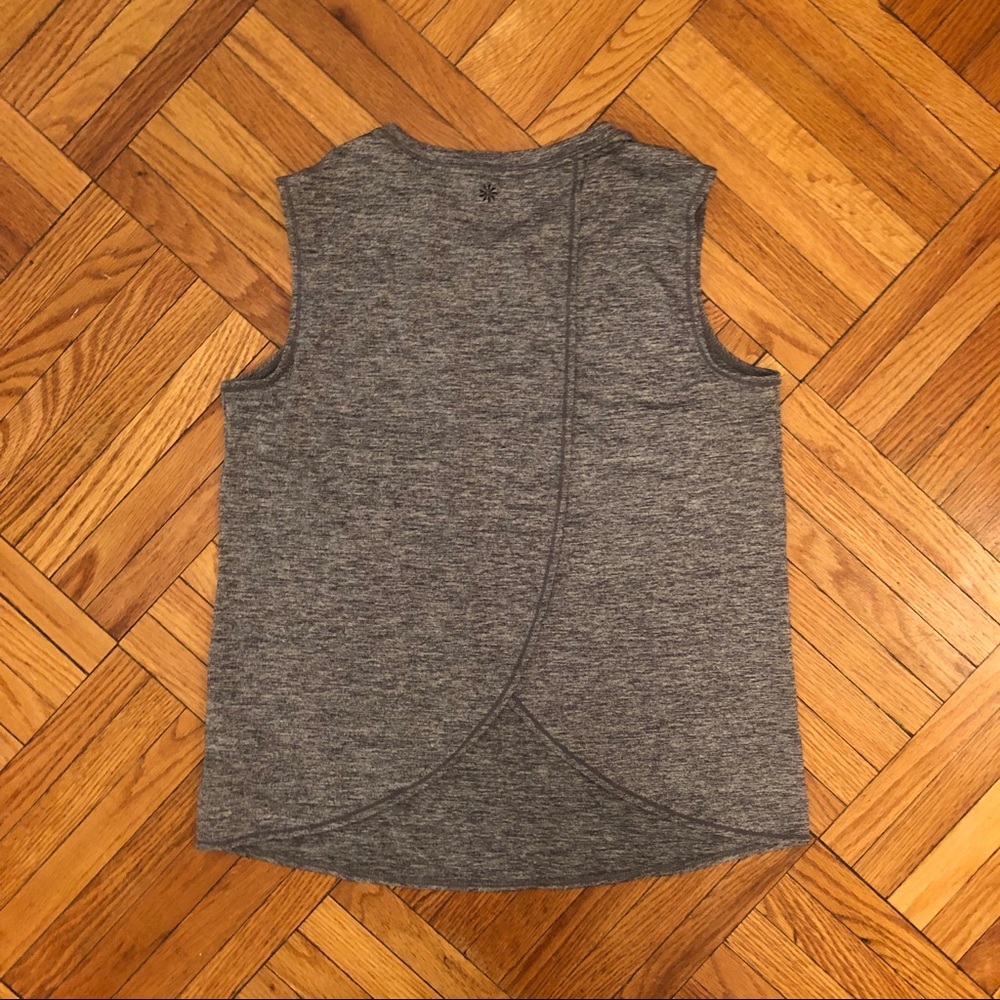 Athleta grey sleeveless open-back tank - small